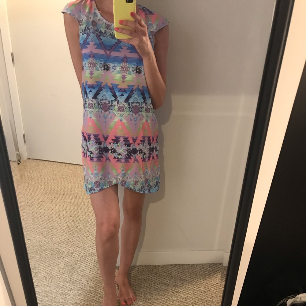 Paradisco patterned dress S/M